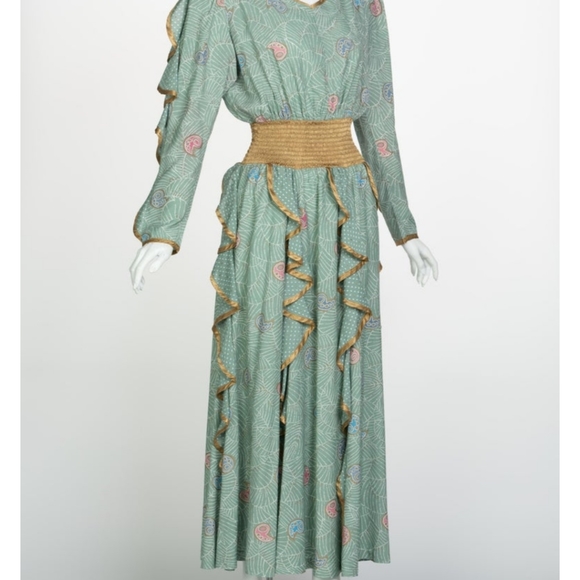 Jeanne Marc Vintage 80s Saks Fifth Ave Art Deco Perfect Halloween Costume - Picture 4 of 8